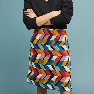 Anthropologie Maeve Geometric Pencil Skirt Size M